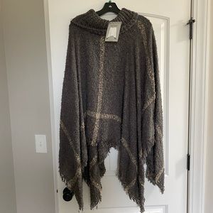 Women’s World Market Turtleneck Poncho Brown One Size